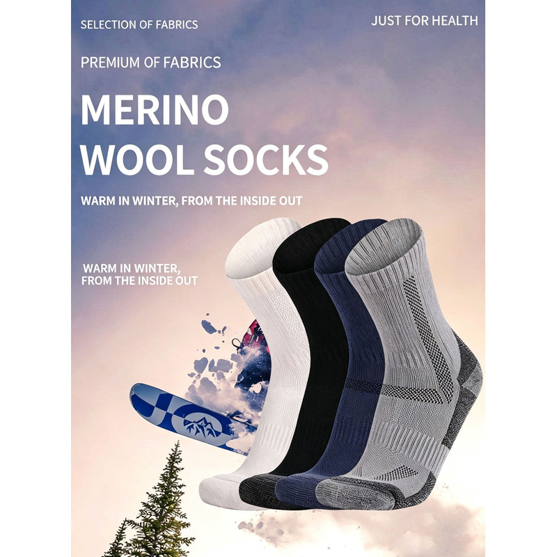 5 пар мужских толстых носков и – обзор и цена Wool Hiking Sock